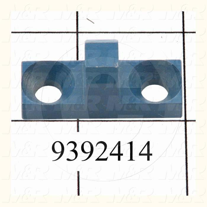 Fabricated Parts, Cylinder Mount Bracket, 1.50 in. Length, 0.50 in. Width, 0.70 in. Height, Painted Blue Finish