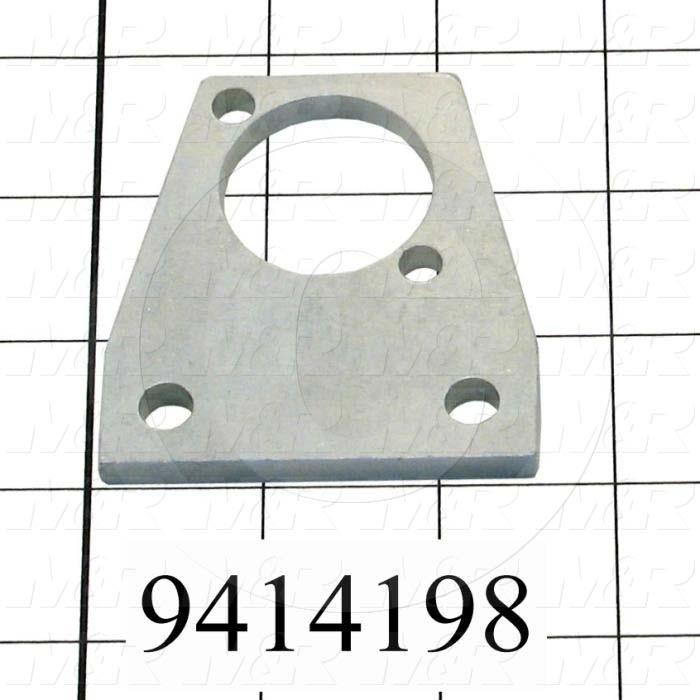 Fabricated Parts, Cylinder Plate 2.717", 2.50 in. Length, 2.66 in. Width, 0.25 in. Thickness, Zinc Plated Finish