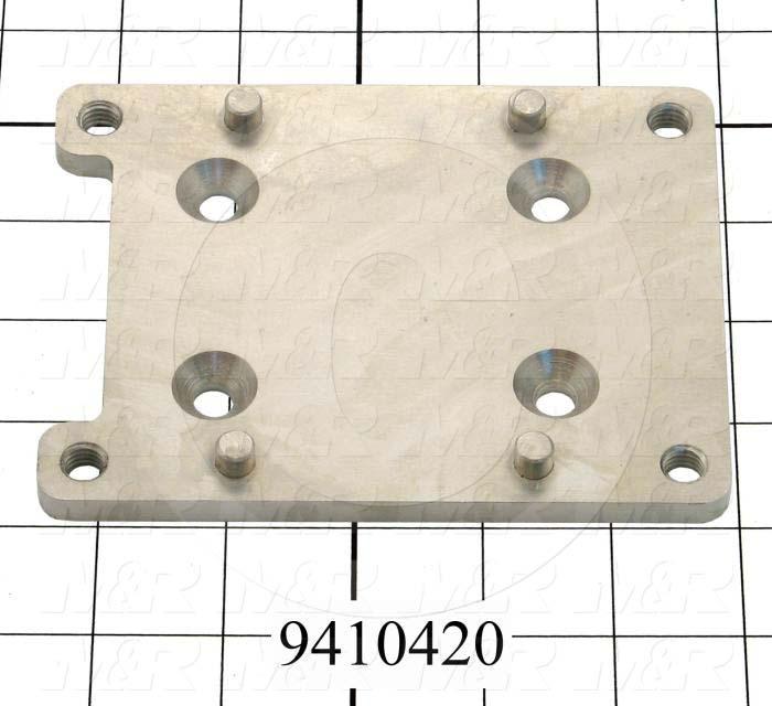 Fabricated Parts, Cylinder Plate 5.5"Lg, 5.50 in. Length, 4.25 in. Width, 0.312 in. Height, 5/16 in. Diameter