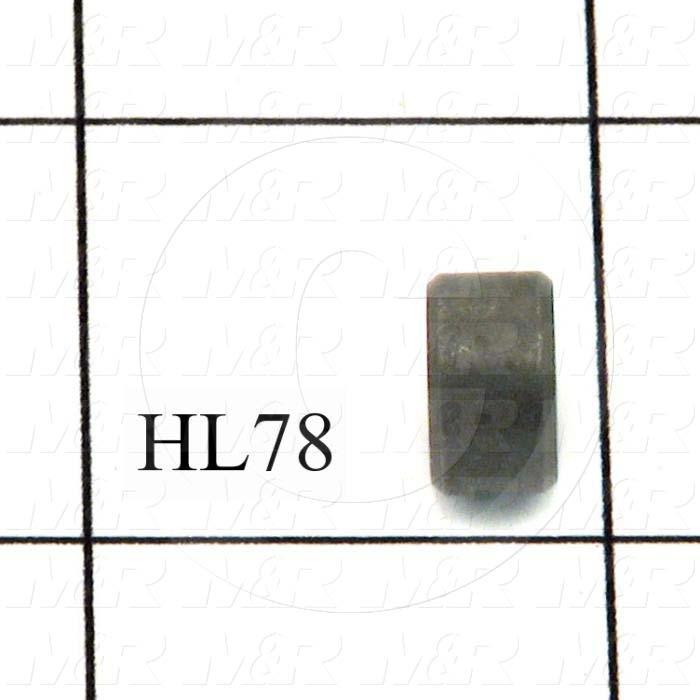 Fabricated Parts, Diaphragm Plate Spacer, 0.25 in. Height, 0.43 in. Diameter, Black Oxide Finish