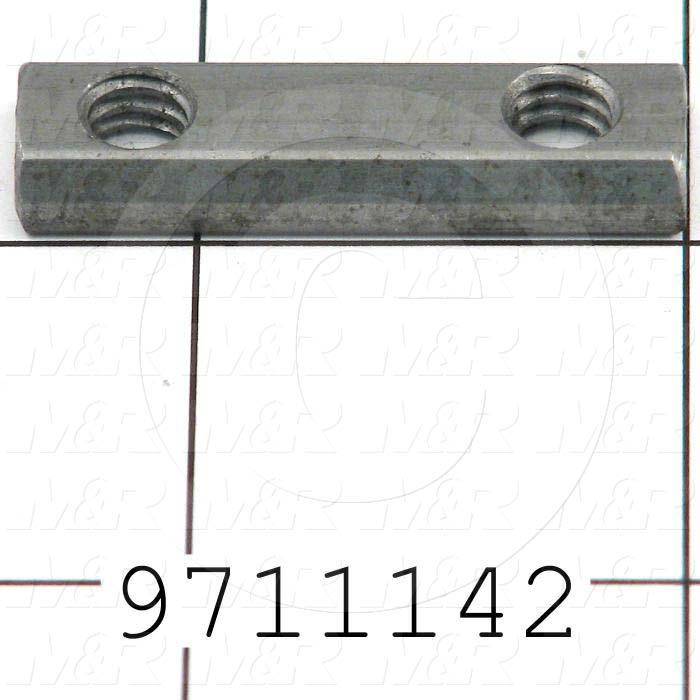 Fabricated Parts, Double Economy T-Nut 1.38 in., 1.38 in. Length, 0.44 in. Width, 0.19 in. Height