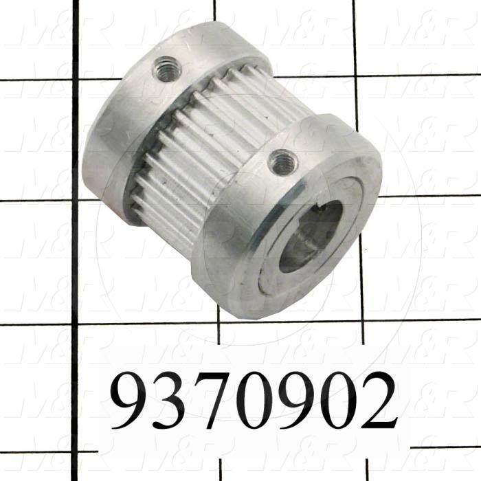 Fabricated Parts, Double Heavy Flange Pulley, 1.55 in. Length, 1.50 in. Diameter