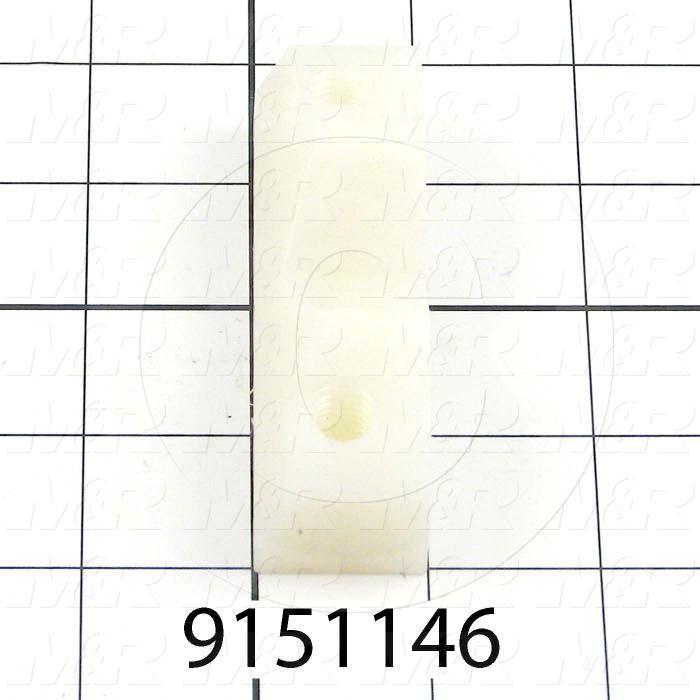 Fabricated Parts, Double Index Nylon Fork, 3.50 in. Length, 1.00 in. Width, 1.00 in. Height
