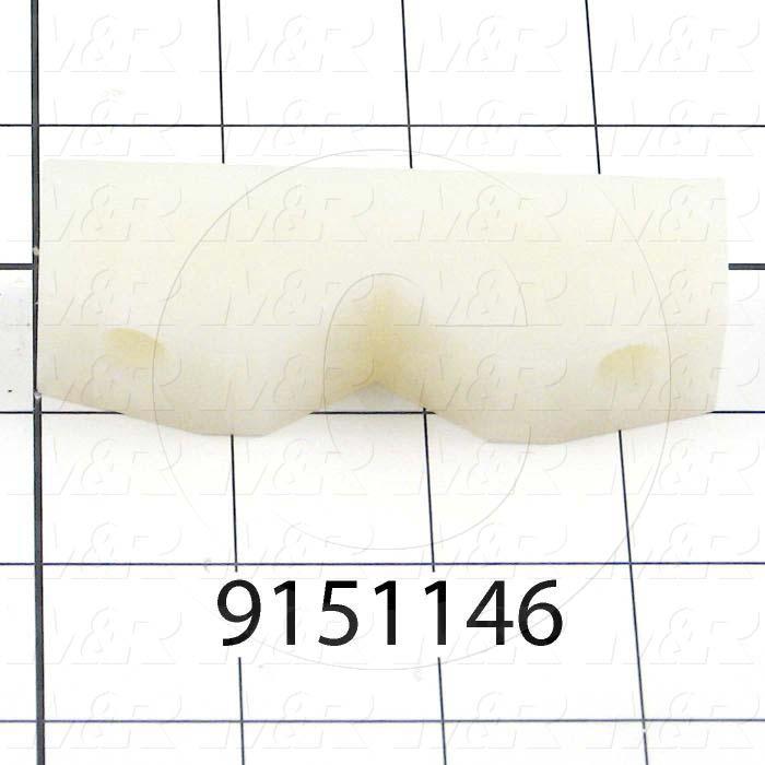 Fabricated Parts, Double Index Nylon Fork, 3.50 in. Length, 1.00 in. Width, 1.00 in. Height