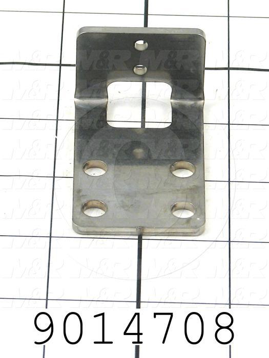 Fabricated Parts, Drawer Chain Bracket, 2.34 in. Length, 1.50 in. Width, 1.13 in. Height, 11 GA Thickness