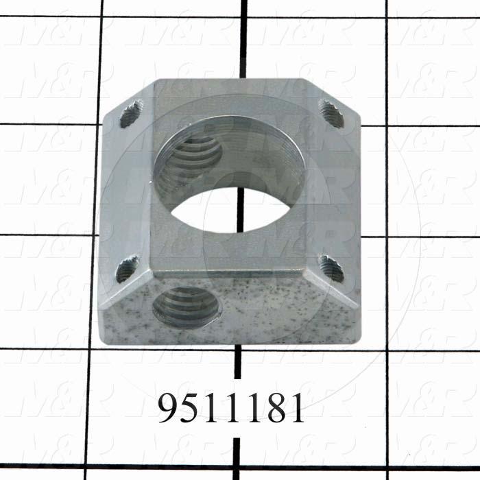 Fabricated Parts, Dripless Cylinder Base, 1.75 in. Length, 1.75 in. Width, 0.75 in. Height