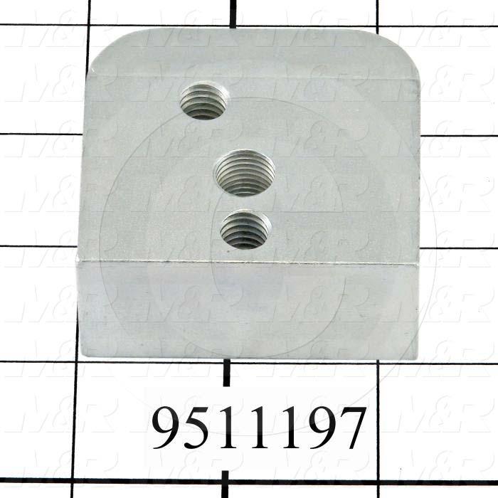 Fabricated Parts, Dripless Square Cylinder Mounting Bracket, 2.25 in. Length, 2.13 in. Width, 1.00 in. Height