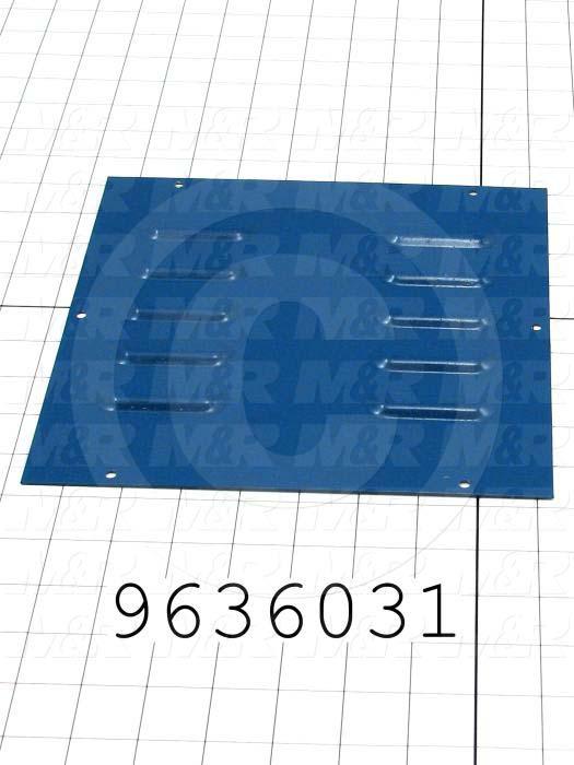 Fabricated Parts, Drive Cover, 9.00 in. Length, 9.00 in. Width, 18 GA Thickness