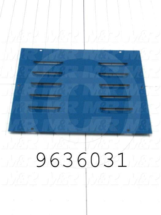 Fabricated Parts, Drive Cover, 9.00 in. Length, 9.00 in. Width, 18 GA Thickness