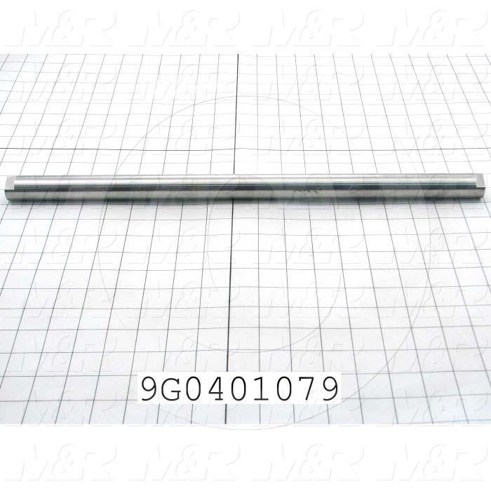 Fabricated Parts, Drive Roller Shaft, 18.90 in. Length, 1.00 in. Diameter, As Material Finish