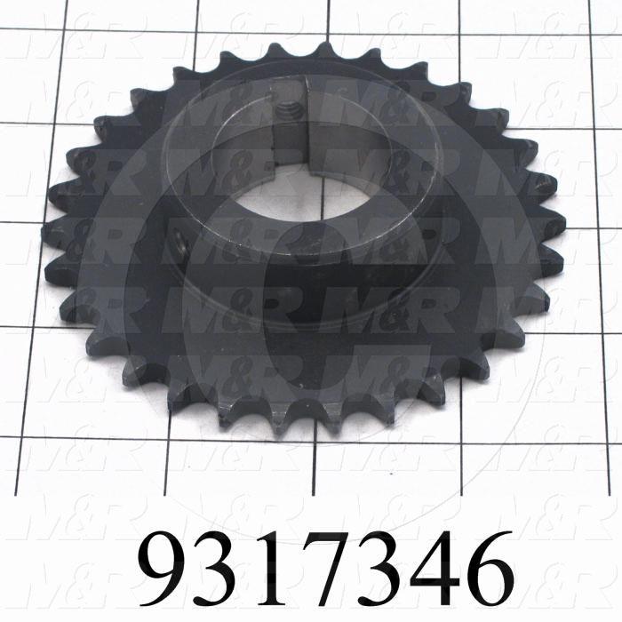Fabricated Parts, Drive Sprocket, 1.00 in. Width, 1 1/4" Shaft 30 Teeth 3/8" Pitch