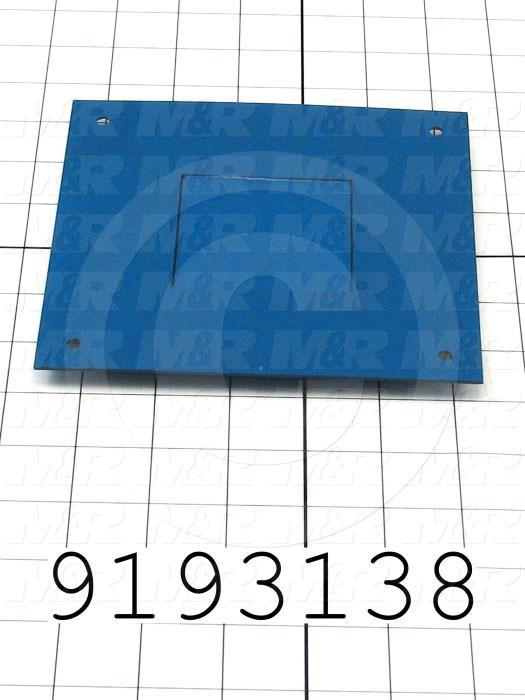 Fabricated Parts, Dryer Sight Glass Holder, 6.00 in. Length, 6.00 in. Width, 0.36 in. Height