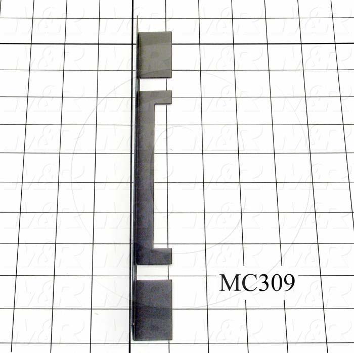 Fabricated Parts, Duct Angle, 10.63 in. Length, 0.75 in. Width, 1.00 in. Height, Black Finish