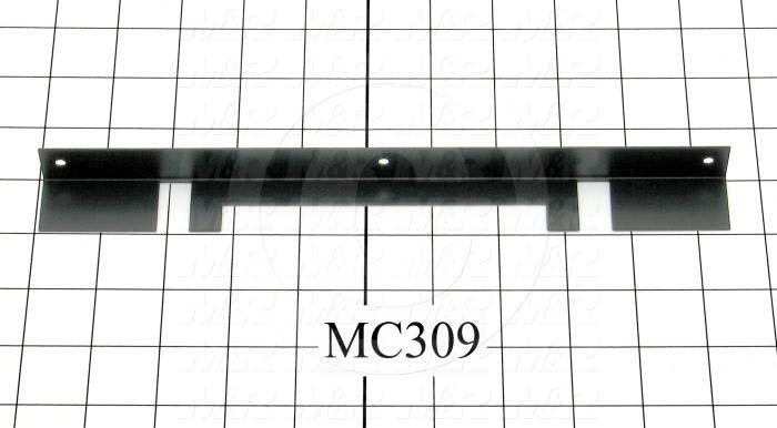 Fabricated Parts, Duct Angle, 10.63 in. Length, 0.75 in. Width, 1.00 in. Height, Black Finish