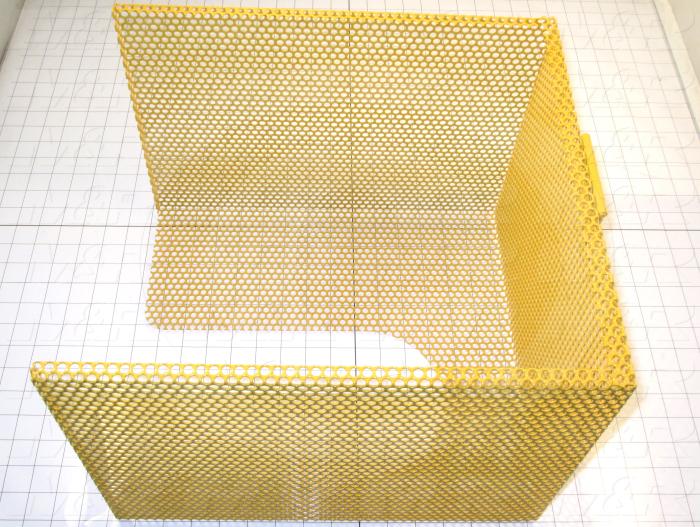 Fabricated Parts, Ehaust Duct Cover Weldm., 15.00 in. Length, 13.88 in. Width, 11.00 in. Height, Safety Yellow Finish