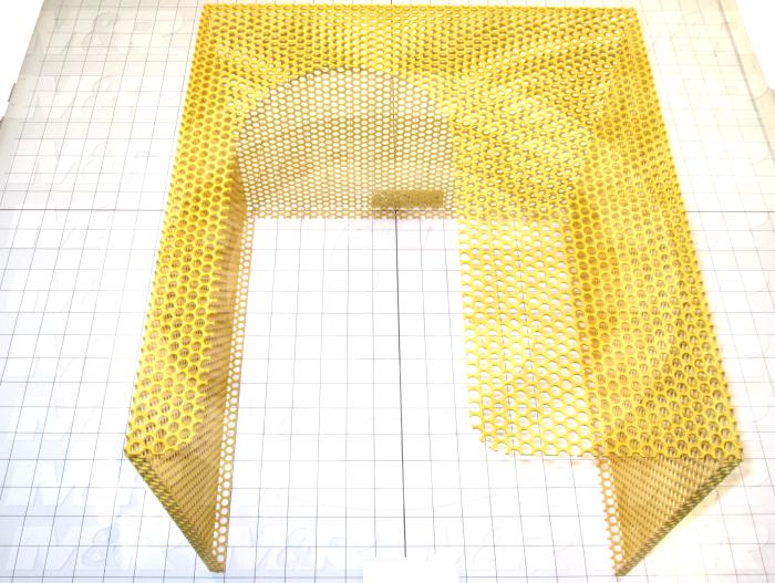 Fabricated Parts, Ehaust Duct Cover Weldm., 15.00 in. Length, 13.88 in. Width, 11.00 in. Height, Safety Yellow Finish