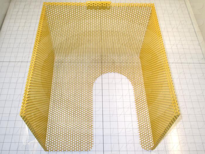 Fabricated Parts, Ehaust Duct Cover Weldm., 15.00 in. Length, 13.88 in. Width, 11.00 in. Height, Safety Yellow Finish