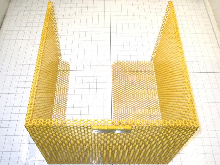 Fabricated Parts, Ehaust Duct Cover Weldm., 15.00 in. Length, 13.88 in. Width, 11.00 in. Height, Safety Yellow Finish