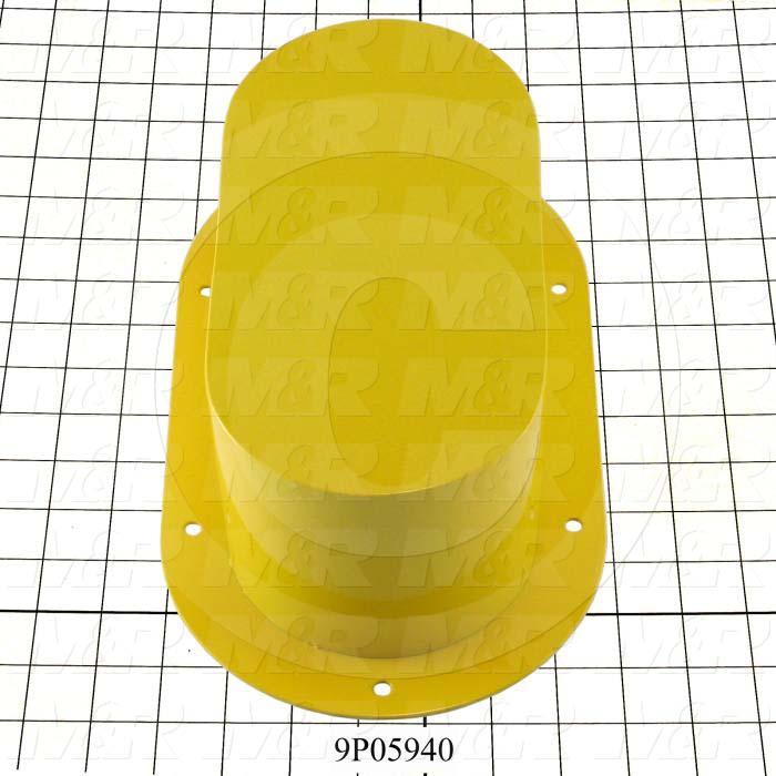 Fabricated Parts, Encoder Cover, 12.00 in. Length, 7.00 in. Width, 4.06 in. Height, Safety Yellow Finish