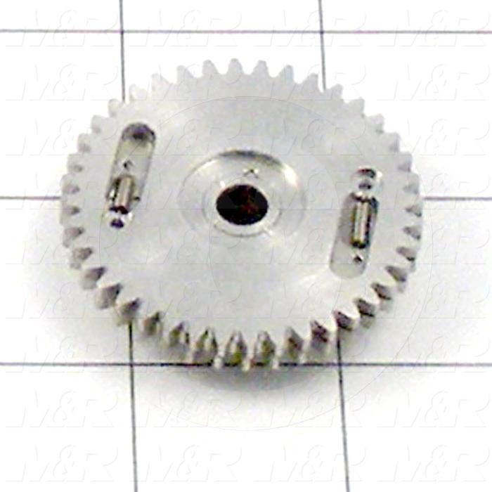 Fabricated Parts, Encoder Gear, 1.75 in. Diameter, 0.43 Thickness, 40 Teeth