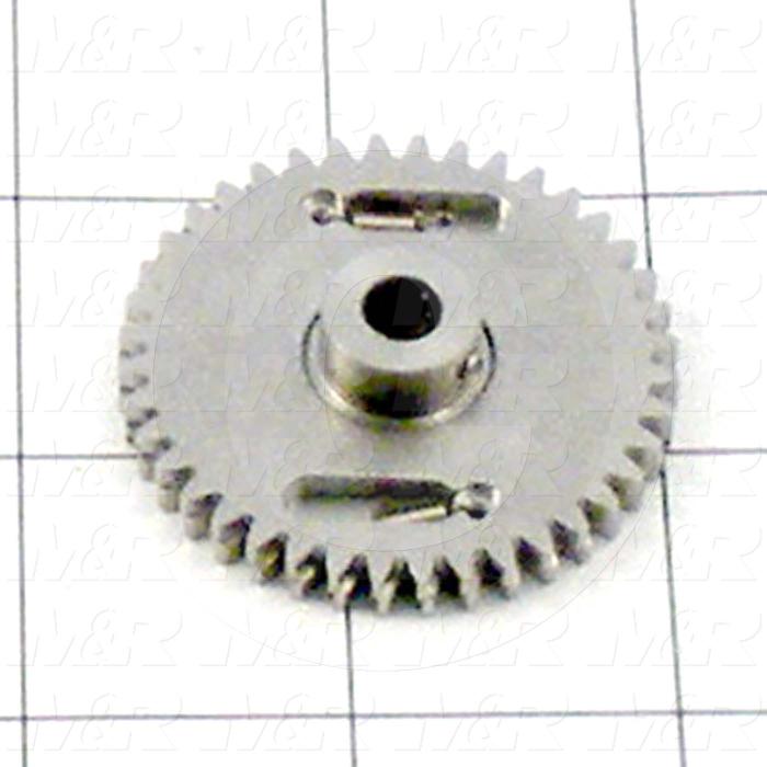 Fabricated Parts, Encoder Gear, 1.75 in. Diameter, 0.43 Thickness, 40 Teeth