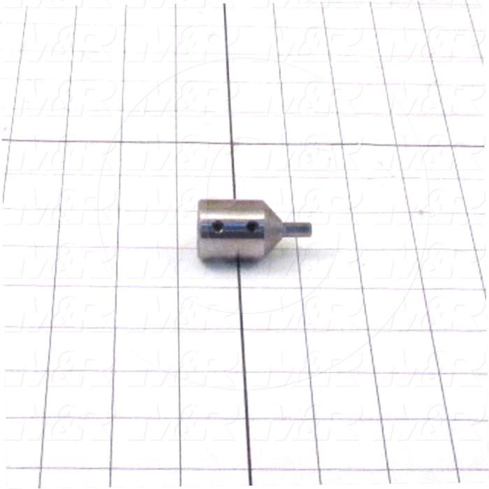 Fabricated Parts, Encoder Shaft Adapter 2.13", 1.87 in. Length, 1.00 in. Diameter, As Material Finish