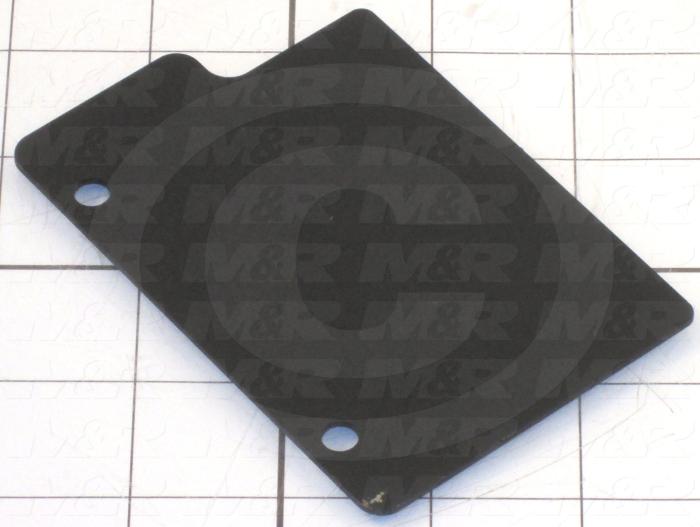 Fabricated Parts, End Stroke Activator, 4.16 in. Length, 2.81 in. Width, 16 GA Thickness, Black Painted Finish