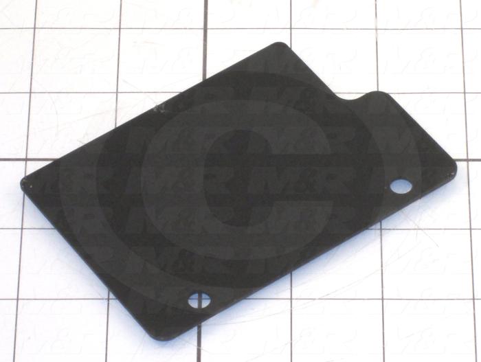 Fabricated Parts, End Stroke Activator, 4.16 in. Length, 2.81 in. Width, 16 GA Thickness, Black Painted Finish