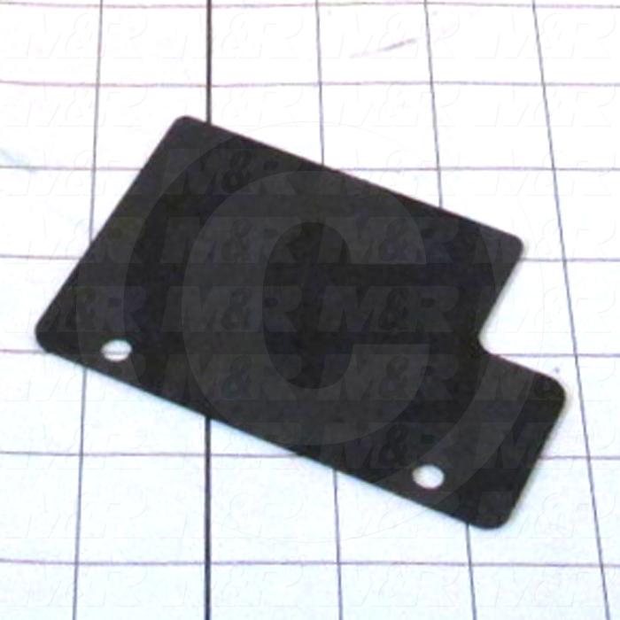 Fabricated Parts, End Stroke Activator Ste, 4.16 in. Length, 2.81 in. Width, 16 GA Thickness, Painted Black Finish