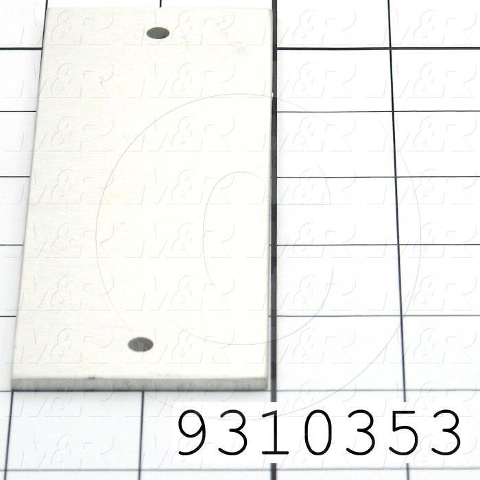 Fabricated Parts, Extrusion Side Cover, 5.50 in. Length, 1.97 in. Width, 0.11 in. Thickness