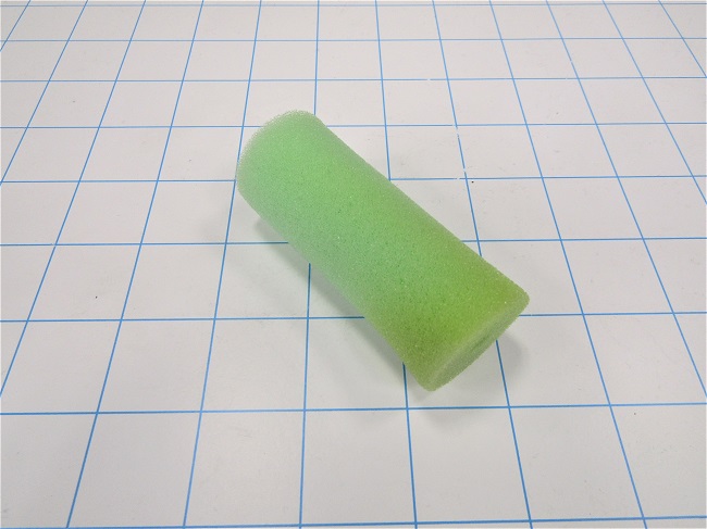Fabricated Parts, Filter Foam, 3.00 in. Length, 1.25 in. Diameter, As Material Finish