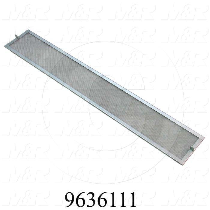 Fabricated Parts, Filter Insert, 40.25 in. Length, 6.38 in. Width, 0.87 in. Height