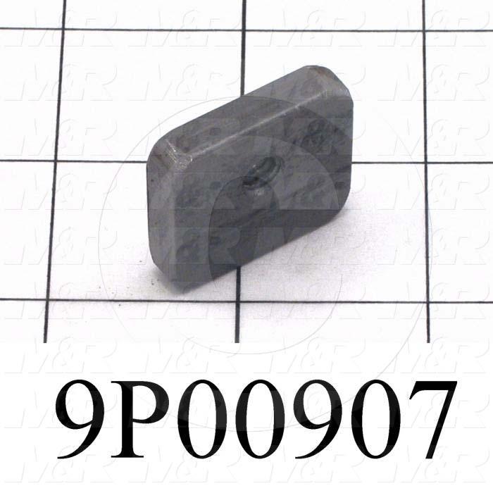 Fabricated Parts, Flat Nut, 1.25 in. Length, 1.00 in. Width, 1/4 in. Thickness