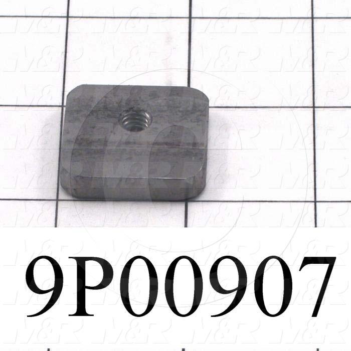 Fabricated Parts, Flat Nut, 1.25 in. Length, 1.00 in. Width, 1/4 in. Thickness