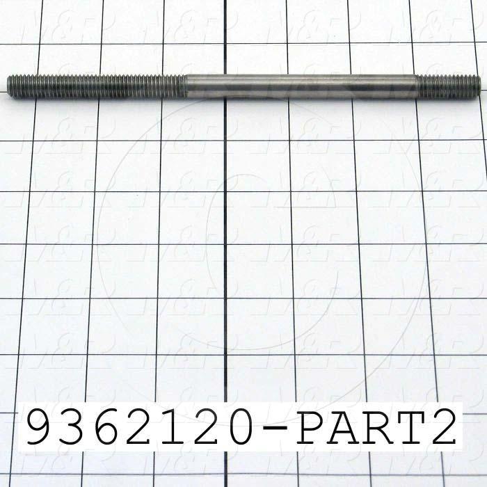 Fabricated Parts, Flood Adjustment Rod, 7.43 in. Length, 3/8-16 Thread Size