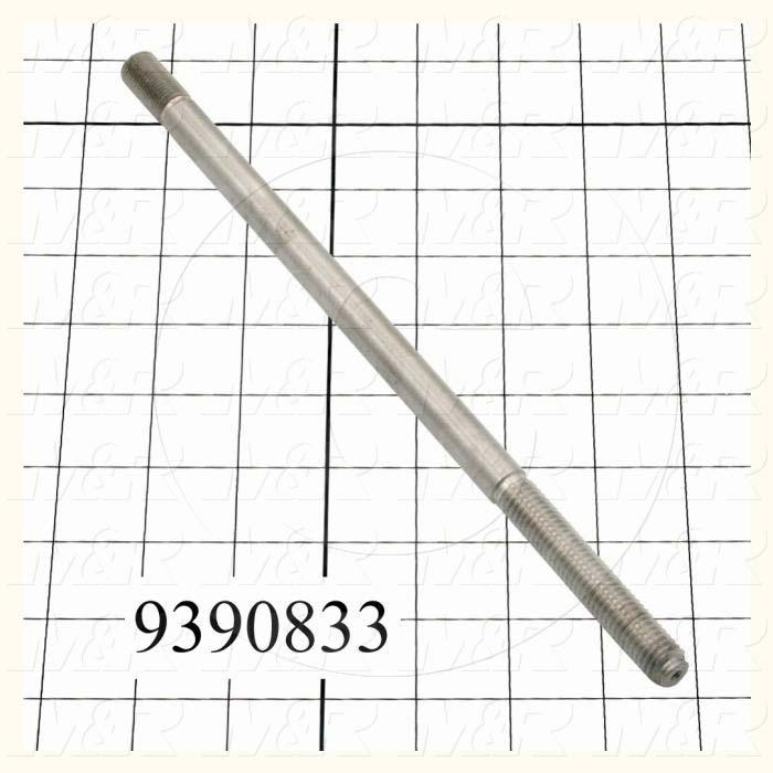 Fabricated Parts, Flood Bar Adjustment Stud, 10.67 in. Length, 1/2-20 Thread Size