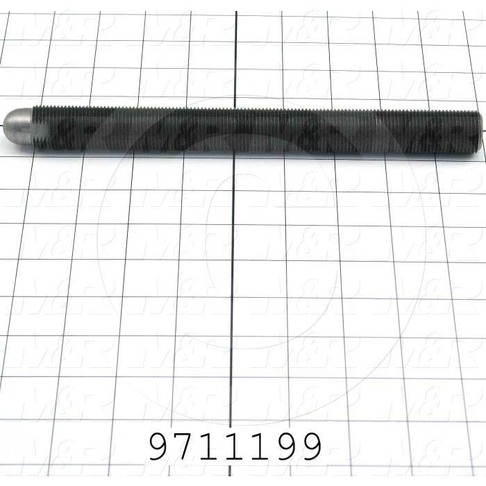 Fabricated Parts, Floor Leveling Bolt, 9.50 in. Length, 7/8-14 Thread Size, Break All Sharp Edges