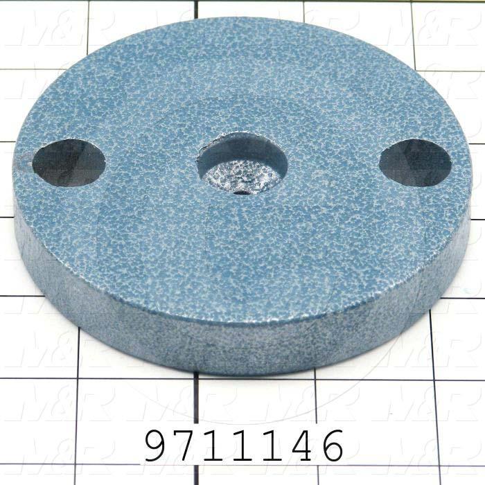 Fabricated Parts, Floor Leveling Mount, 4.00 in. Diameter, 0.63 in. Thickness