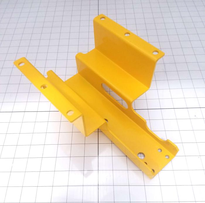 Fabricated Parts, Fork Cover Model 55, 11.07 in. Length, 7.47 in. Width, 4.74 in. Height, 10 GA Thickness, Safety Yellow Finish