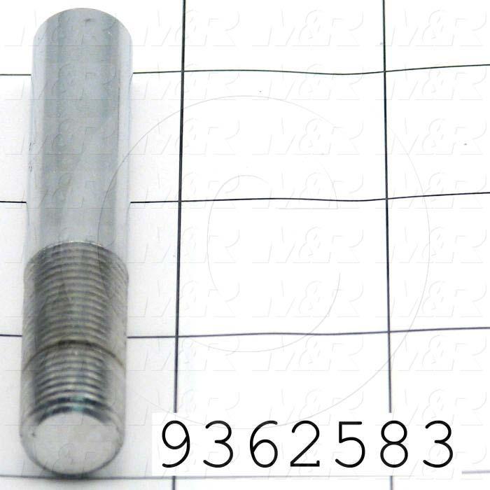 Fabricated Parts, Frame Level Pin, 3.00 in. Length, 0.50 in. Diameter, 1/2-20 Thread Size