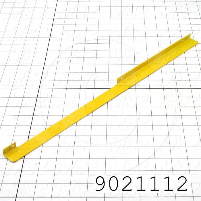 Fabricated Parts, Front Board, 18.50 in. Length, 1.00 in. Width, 0.50 in. Height, 16 GA Thickness, Safety Yellow Finish
