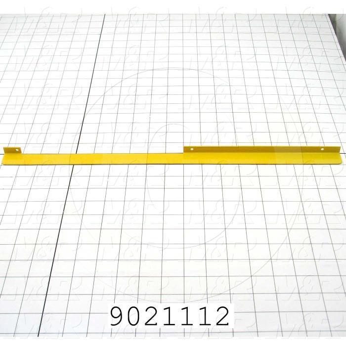 Fabricated Parts, Front Board, 18.50 in. Length, 1.00 in. Width, 0.50 in. Height, 16 GA Thickness, Safety Yellow Finish
