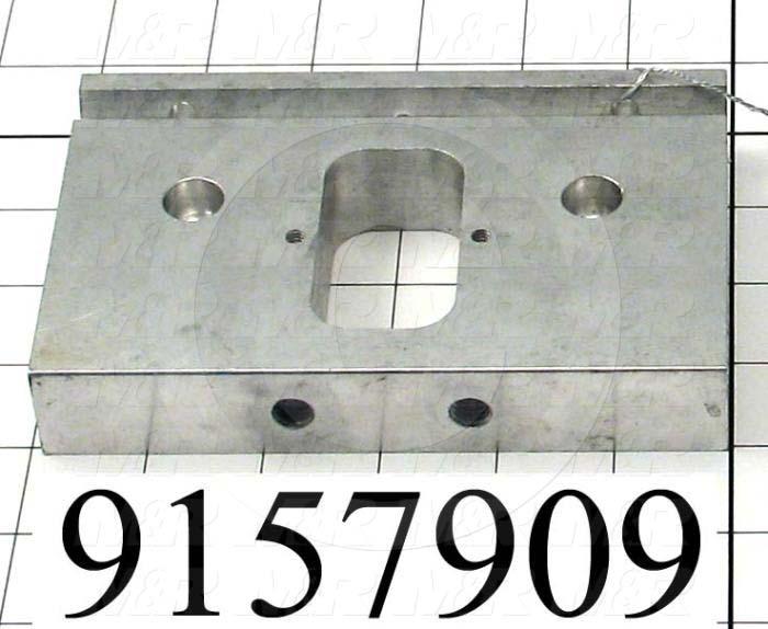 Fabricated Parts, Front End Plate, 5.88 in. Length, 3.26 in. Width, 1.00 in. Thickness