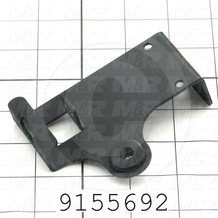 Fabricated Parts, Front Head Str Prox Mtg Bracket, 3.91 in. Length, 3.00 in. Width, 1.78 in. Height, 14 GA Thickness, Coating Powder Black Finish