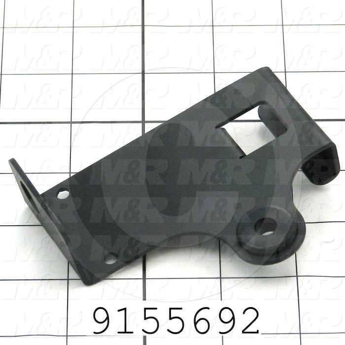 Fabricated Parts, Front Head Str Prox Mtg Bracket, 3.91 in. Length, 3.00 in. Width, 1.78 in. Height, 14 GA Thickness, Coating Powder Black Finish
