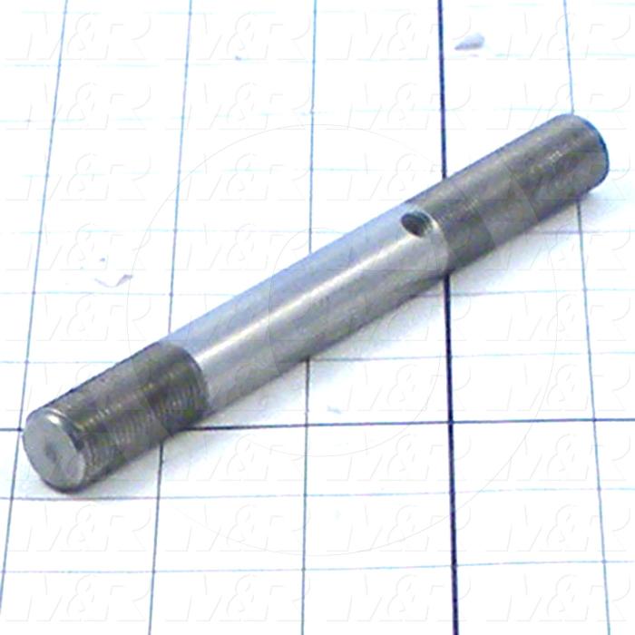 Fabricated Parts, Front Micro Registration Rod, 6.00 in. Length, 5/8 in. Diameter, 5/8-18 Thread Size, Zinc Plated Finish