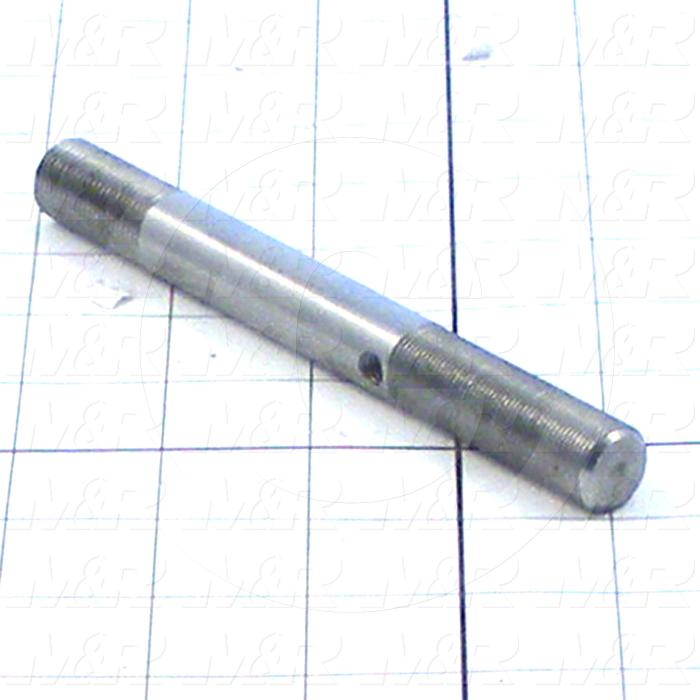 Fabricated Parts, Front Micro Registration Rod, 6.00 in. Length, 5/8 in. Diameter, 5/8-18 Thread Size, Zinc Plated Finish