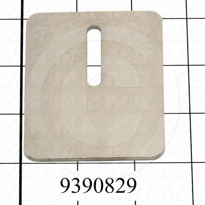 Fabricated Parts, Front Micro Sliding Plate, 3.08 in. Length, 2.50 in. Width, 11 GA Thickness, Nickel Plated Finish