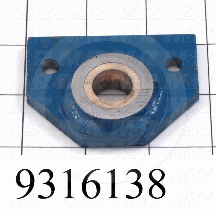 Fabricated Parts, Front Peel Lever Back Flange, 2.75 in. Length, 2.00 in. Width, 0.56 in. Thickness