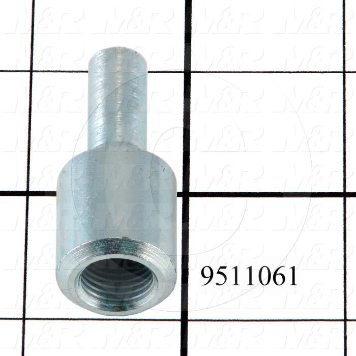 Fabricated Parts, Front Peel Rod End Nut #1, 1.81 in. Length, 0.75 in. Diameter, OC50005 Zink Plating Finish